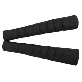 Womens Down Garment Arm Sleeve Winter Warm Mittens Arm Warmer Long Fingerless Gloves, Black