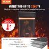 VEVOR Fireproof Document Bag, 15"x11" Fireproof Money Bag 2000°F, Double Pockets Fireproof and Waterproof Bag with Zipper and Reflective Strip