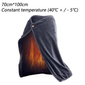 USB Winter Cold Protection Body Warm Shawl Warmer Heated Electric Heated Plush Blanket Flannel Heated Shawl Outdoor Office Home (Color: constant temperature, Ships From: CN)
