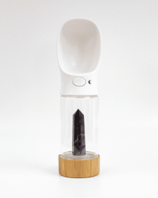 Urban Oasis - Crystal Infused Pet Water Bottle (Crystal: Chevron Amethyst)