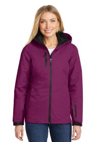 Port Authority Ladies Vortex Waterproof 3-in-1 Jacket L332 (Color: Very Berry/ Black, size: L)